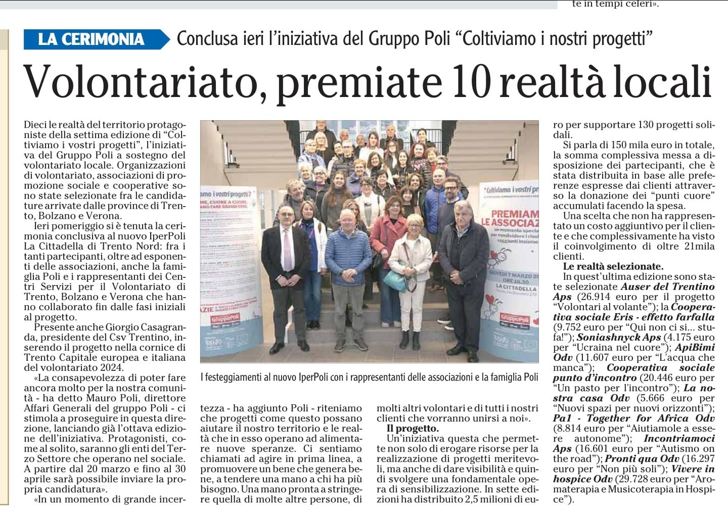 Conferenza stampa "Coltiviamo i vostri progetti"